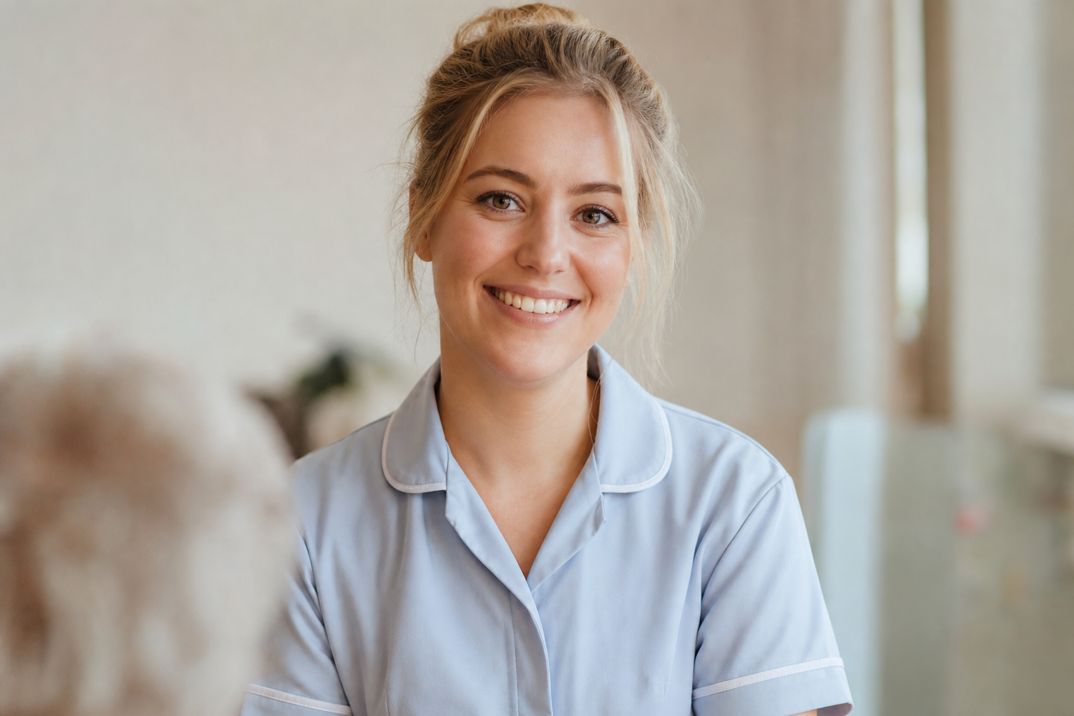 Smiling care worker